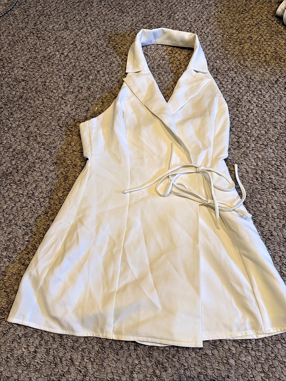 Showpo White Wrap Mini Dress